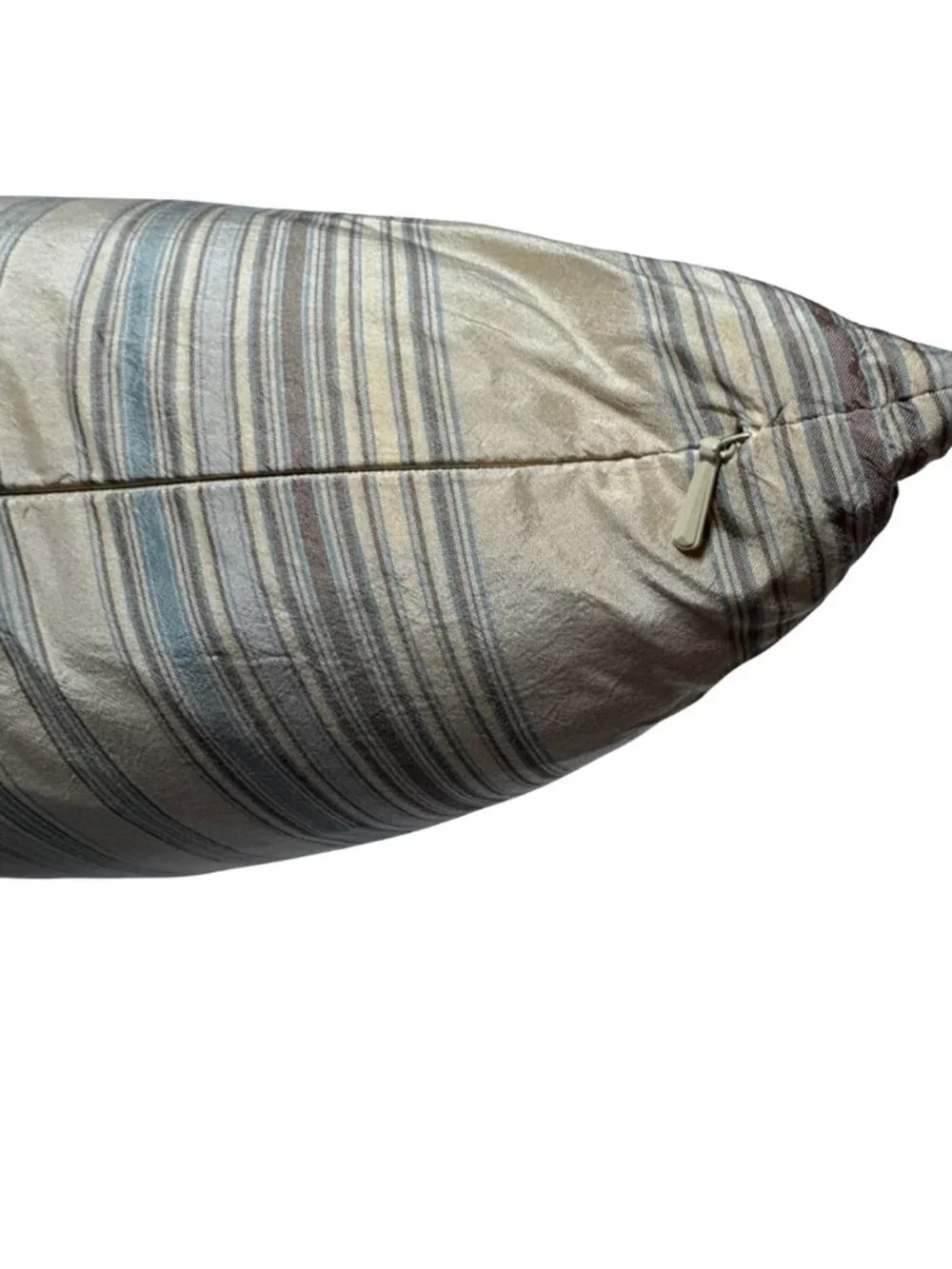 Striped Feather Pillow – 14” x 14”